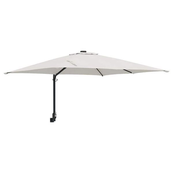 vidaXL Gartenparasol Beige und Schwarz 248,5 x 247,5 x 160 cm