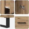 vidaXL Highboard Artisan-Eiche 34,5 x 34 x 180 cm Holzwerkstoff