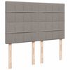 vidaXL Boxspringbett mit Matratze Taupe 160x200 cm Stoff