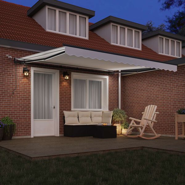 vidaXL Markisenstoff mit Wei&szlig; 400 x 350 cm Polyester