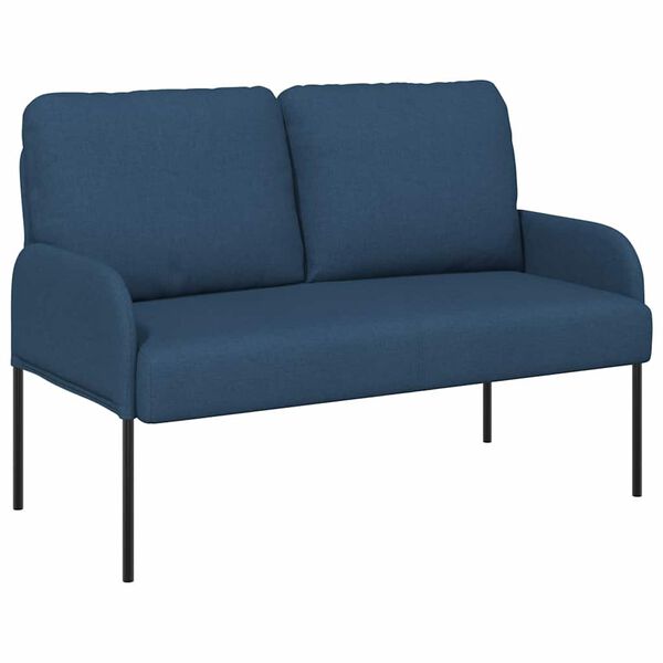 vidaXL Sofas mit Kissen 110cm Blau Sperrholz
