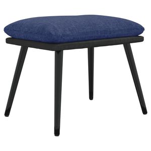 vidaXL Fu&szlig;hocker Blau 45x29,5x35 cm Stoff und Kunstleder
