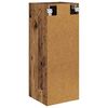 vidaXL Wandschrank Altholz 34,5 x 34 x 90 cm Engineered Wood und Glas