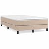 vidaXL Boxspringbett Matratze Cappuccino-Braun 120x200cm Kunstleder