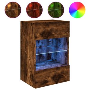 vidaXL TV-Wandschrank mit LED-Leuchten R&auml;uchereiche 40x30x60,5 cm