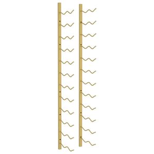 vidaXL Wand-Weinregal für 24 Flaschen Golden Eisen