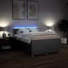 vidaXL Boxspringbett mit Matratze Hellgrau 140x200 cm Stoff