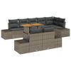vidaXL Gartensofa-set 9 Stk. Grau Poly-Rattan