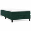 vidaXL Boxspringbett mit Matratze Dunkelgr&uuml;n 100x200 cm Samt