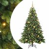 vidaXL K&uuml;nstlicher Weihnachtsbaum mit 300 LEDs Gr&uuml;n 180 cm PE und PVC