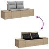 vidaXL Gartensofa-set 6 pcs Beige und Hellgrau Poly Rattan