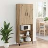 vidaXL Highboard Artisan-Eiche 69,5 x 34 x 180 cm Holzwerkstoff
