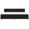 vidaXL Boxspringbett mit Matratze Schwarz 200 x 200 cm Polyester