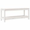 vidaXL Gartenbank Wei&szlig; 108x35x45 cm Massivholz Kiefer