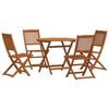 vidaXL Gartenm&ouml;bel Set Faltbar 5 pcs Natur Massives Eukalyptus Holz