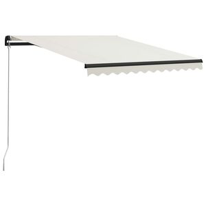 vidaXL Einziehbare Markise Handbetrieben 300 x 250 cm Creme