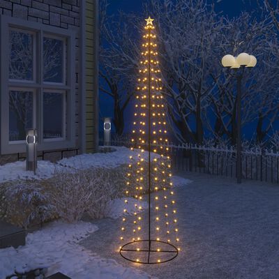 vidaXL Weihnachtskegelbaum 136 Warmweiße LEDs Dekoration 70x240 cm