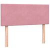 vidaXL Boxspringbett mit Matratze Rosa 120x210 cm Samt