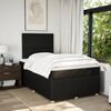 vidaXL Boxspringbett mit Matratze Schwarz 120x190 cm Stoff
