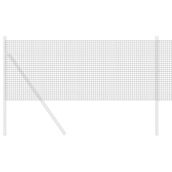 vidaXL Geschwei&szlig;ter Drahtzaun Grau 0,5 x 100 m