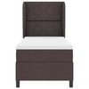 vidaXL Boxspringbett mit Matratze Dunkelbraun 80 x 200 cm Stoff