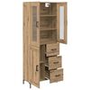 vidaXL Highboard mit Schubladen 2 pcs Artisan-Eiche Holzwerkstoff