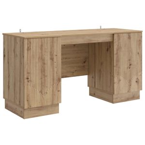 vidaXL Schreibtisch Artisan-Eiche 142,5 x 50 x 75 cm Holzwerkstoff