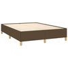 vidaXL Boxspringbett mit Matratze Dunkelbraun 140x200 cm Stoff