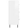 vidaXL Sideboard Hochglanz-Weiß 34,5x34x90 cm Holzwerkstoff