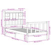 vidaXL Bücherregalbett ohne Matratze 75x190 cm Massivholz Kiefer
