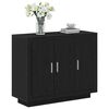 vidaXL Sideboard Schwarz Eichen-Optik 92 x 35 x 75 cm Holzwerkstoff