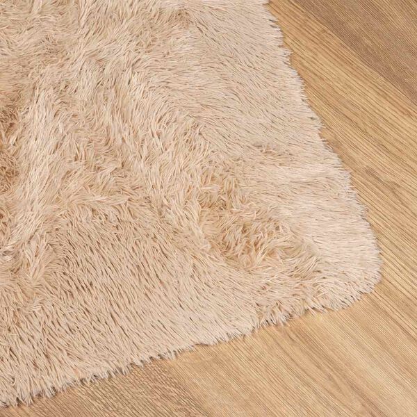 vidaXL Teppich Shaggy Hochflor NAVARRA Beige 80x150 cm Polyester