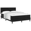 vidaXL Boxspringbett mit Matratze Schwarz 140 x 190 cm Kunstleder