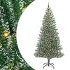 vidaXL Künstlicher Weihnachtsbaum beschneit mit LED Licht 240 cm
