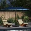 vidaXL Gartenparasol Blau 385 x 209 x 244 cm Stoff