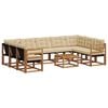vidaXL Outdoor-Sofagarnitur 10 stk. Natur und Beige