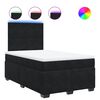 vidaXL Boxspringbett mit Matratze Schwarz 120x200 cm Samt