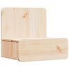 vidaXL Nachttisch 2 pcs Braun 44 x 32,5 x 40 cm Massivholz Kiefer