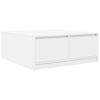 vidaXL Couchtisch mit Schubladen Wei&szlig; 100x100x40 cm