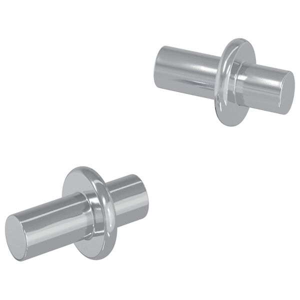 vidaXL Regalstecker Uni 2 pcs Silber 8,6 x 8,6 x 14,6 mm Stahl