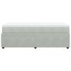 vidaXL Boxspringbett mit Matratze Hellgrau 100x200 cm Samt