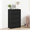 vidaXL Sideboard Schwarz 60x35x98,5 cm Holzwerkstoff