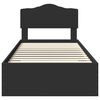 vidaXL Bettrahmen mit Kopfteil Schwarz 100 x 200 cm Holzwerkstoff