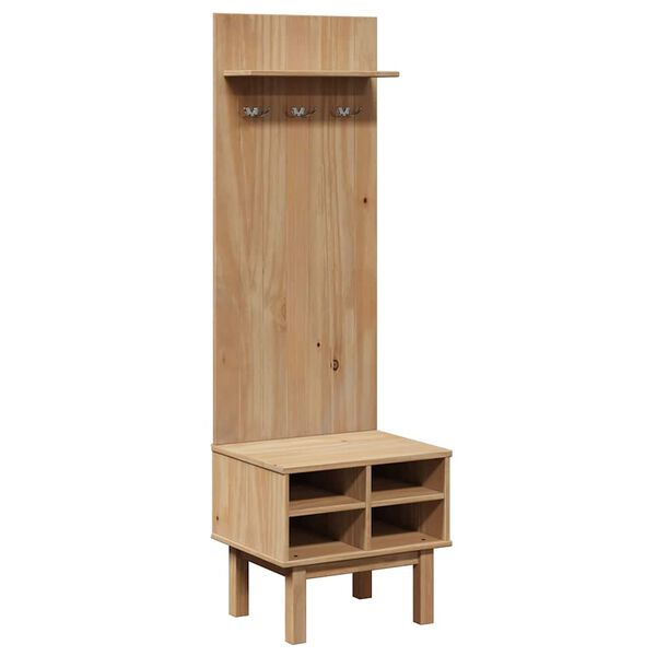 vidaXL Flurgarderobe OTTA 50x40x160 cm Massivholz Kiefer