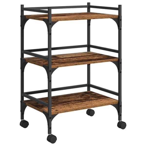 vidaXL K&uuml;chentrolley Altholz 50 x 35 x 75,5 cm Holzwerkstoff