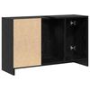 vidaXL Badezimmerschrank mit T&uuml;r Schwarz Eichen-Optik 90 x 29 x 55 cm
