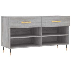vidaXL Schuhbank Grau Sonoma 102x35x55 cm Holzwerkstoff