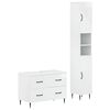 vidaXL 2-teiliges Badezimmer Schrank Set HAARLEM Hochglanz Wei&szlig;