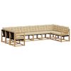 vidaXL Outdoor-Sofagarnitur 10 stk. Wei&szlig; und Beige