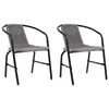 vidaXL Gartenst&uuml;hle 2 Stk. Kunststoff Rattan-Optik und Stahl 110 kg